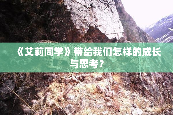 《艾莉同学》带给我们怎样的成长与思考？